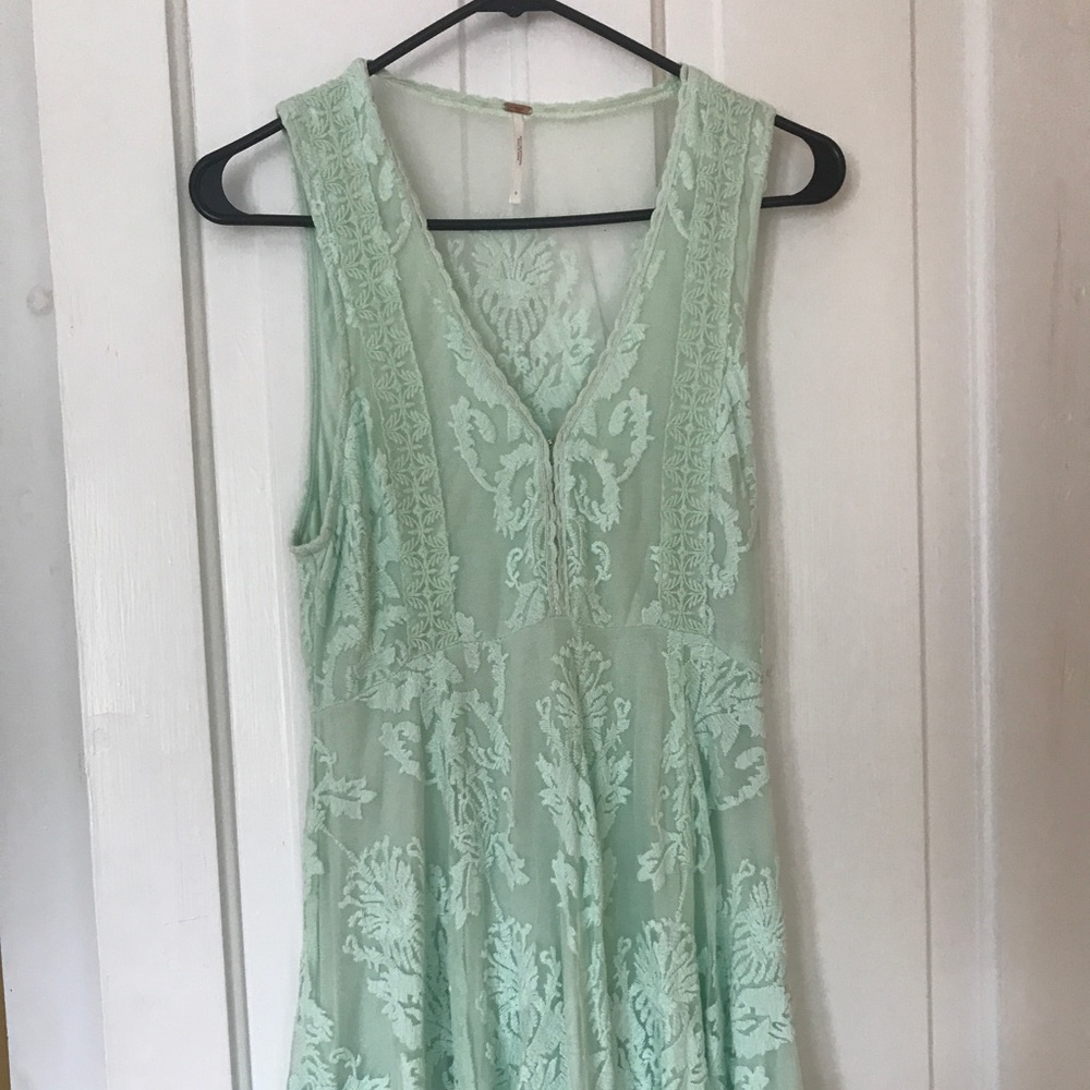 Mint free Free People lace dress